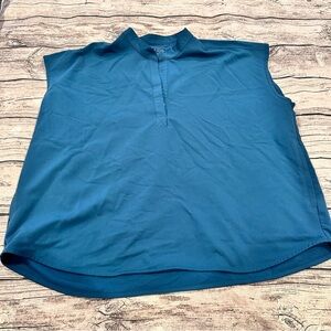 Figs Rafaela Sleeveless Scrub Top in Caribbean Blue (PO 3119) Size XXL